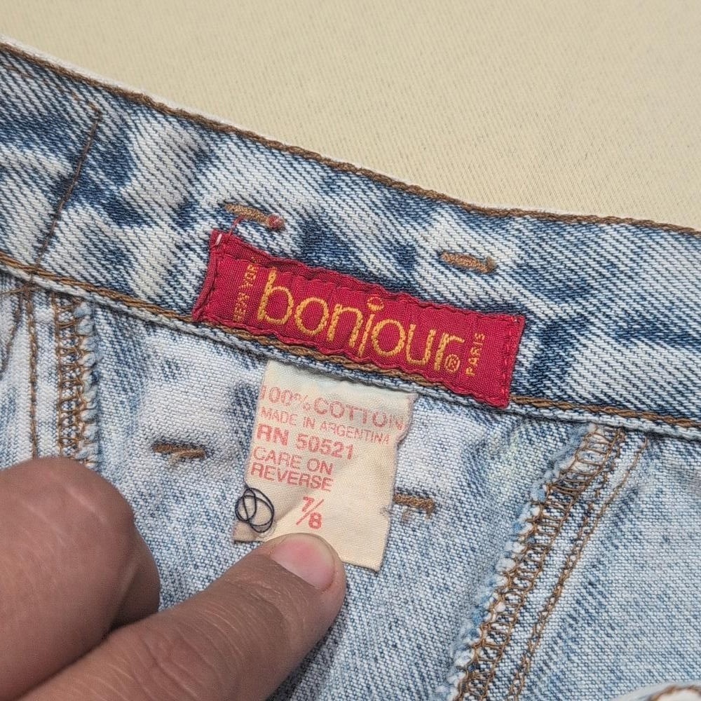 Vintage Bonjour High‎ Waisted Relaxed Fit Tappered Leg Mom Jean Size 7/8 0033 - Picture 2 of 7
